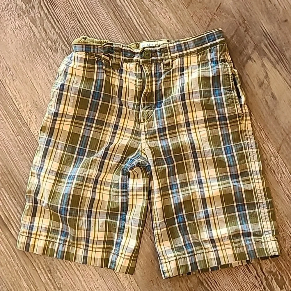 Children's Place/Carter Gorilla Polo/Stay Cool Shirt with Plaid Shorts Size 7